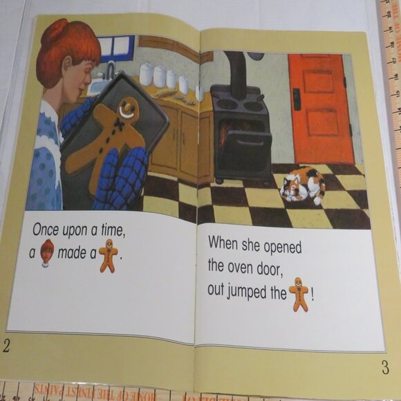 The Gingerbread Man (almost 2 feet tall) with (4) student story book LAMINATED - Picture 3 of 12